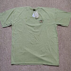 CRAZY SHIRTS T-Shirt Men 2XL Green Hemp Dyed Blackbeards Sunset Cruises Graphic